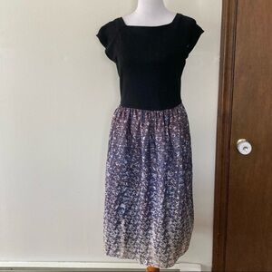 Heidi Weisel Black and Patterned Dress Knit